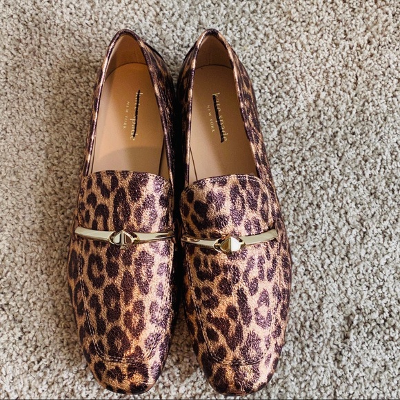 Kate Spade Metallic Leather Leopard Print Versatile Wear Loafers Size 8M - Picture 5 of 15